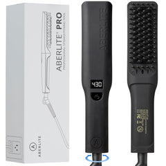 Aberlite Pro front view showing sleek heated brush for fast styling