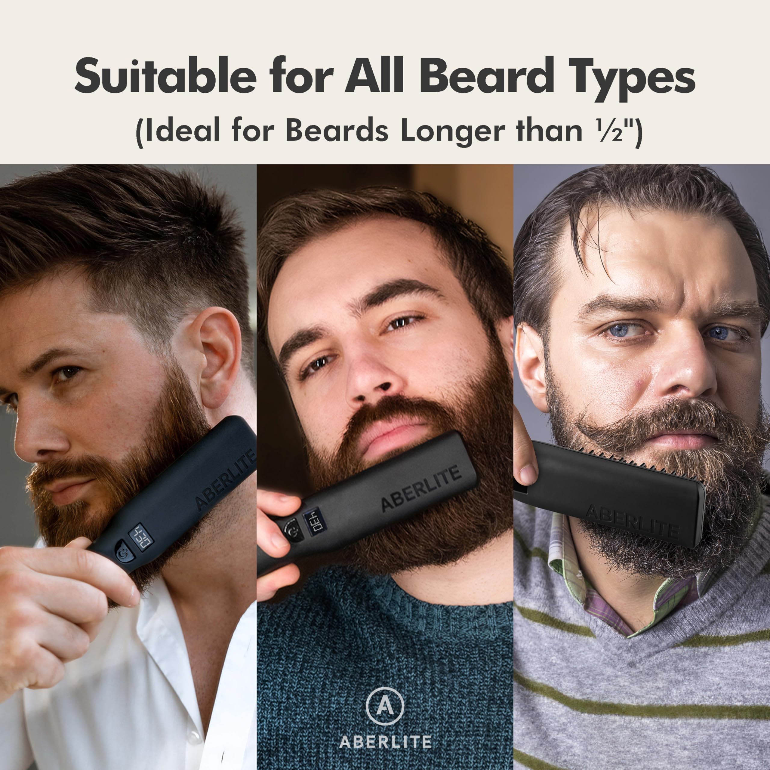 Aberlite Pro in use by man at mirror for quick everyday grooming