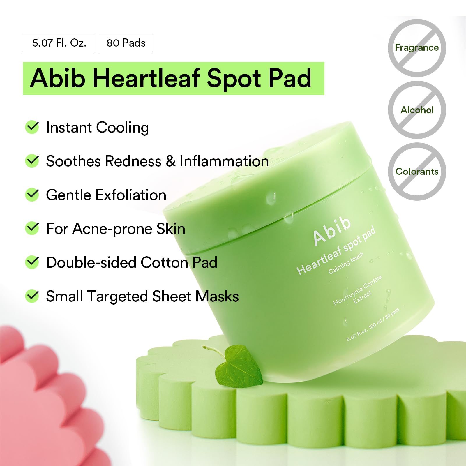 Abib container open with stacked pads, convenient single-use benefit