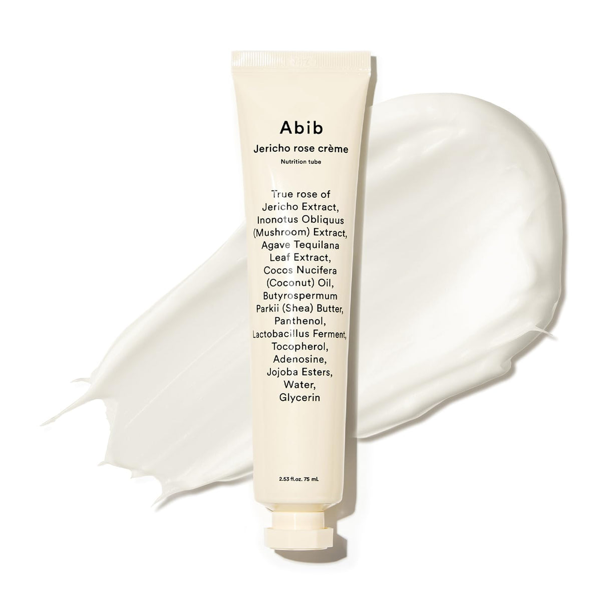 Abib Jericho Rose Cream tube front view shows nourishing moisturizer benefits