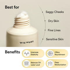 Hand applying Abib Jericho Rose Cream demonstrates smooth finish benefit