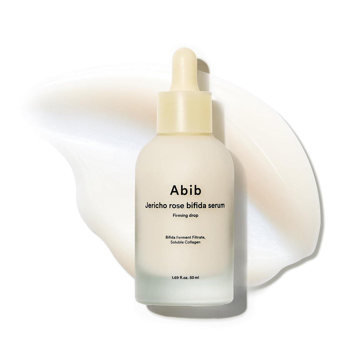 Abib bottle front view showing clean packaging and nourishing benefits
