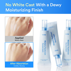 Abib dispensing sunscreen from tube to hand demonstrating easy application