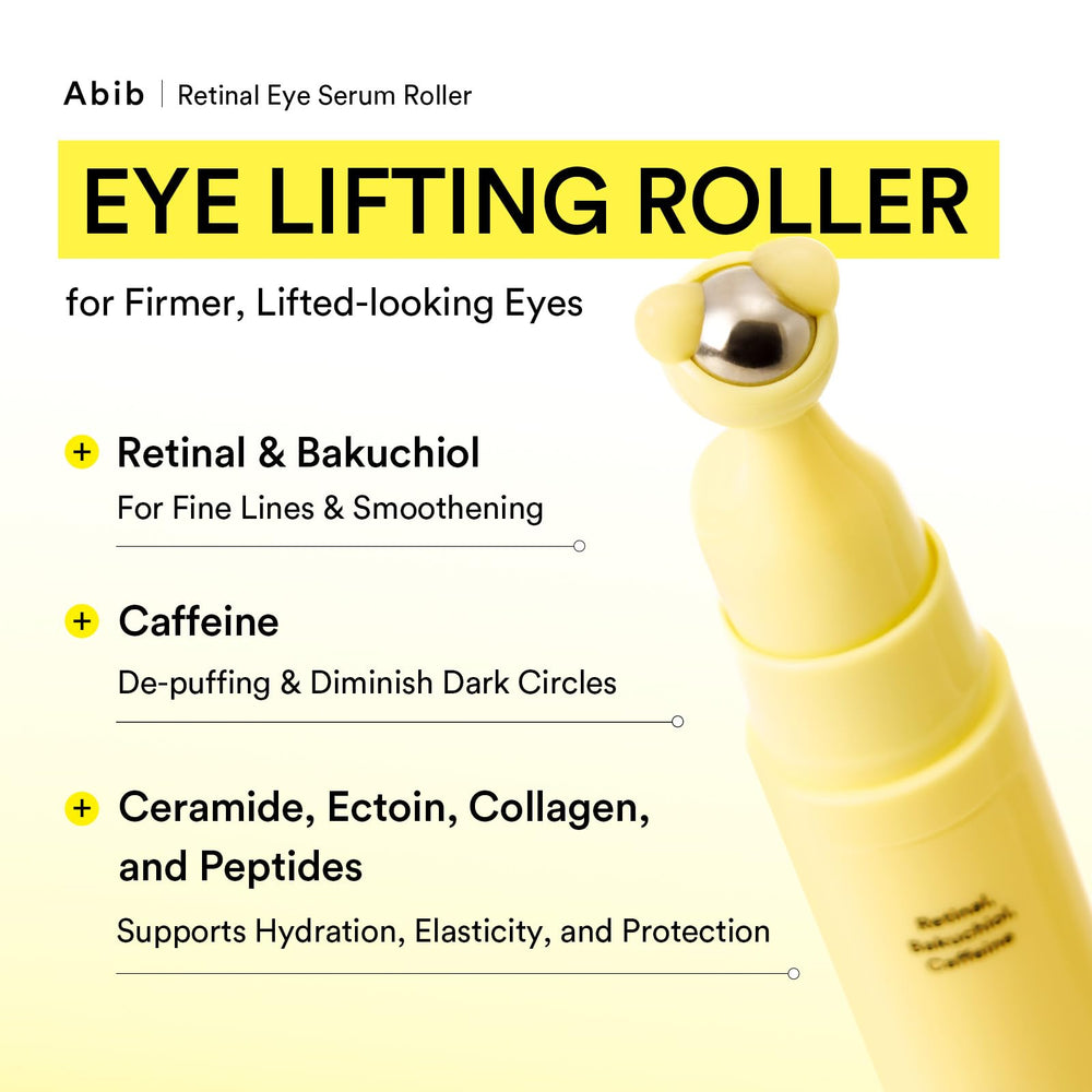 Abib close-up of metal roller applicator delivering cooling massage benefit