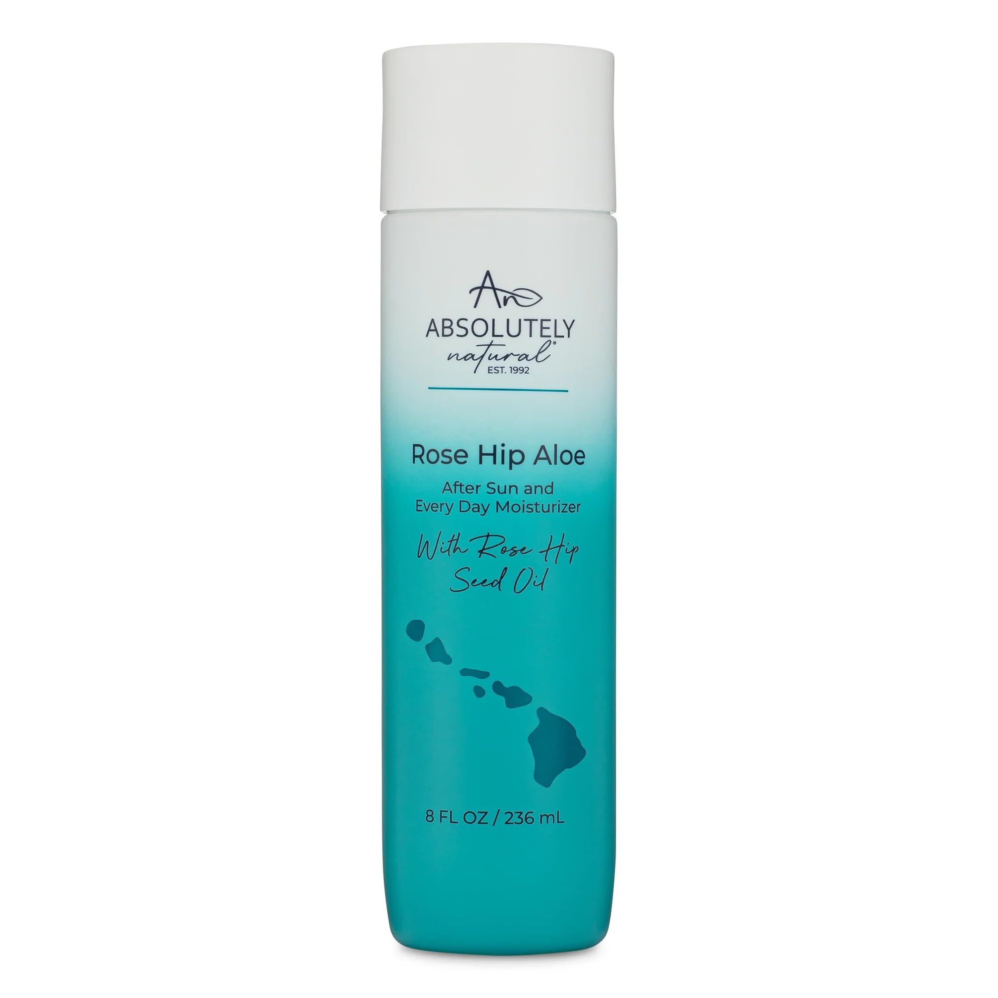 Absolutely Natural front bottle showing clean packaging and size benefit