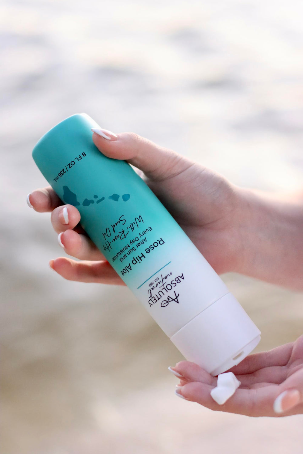 Absolutely Natural label detail showing ingredient highlights and trustworthiness