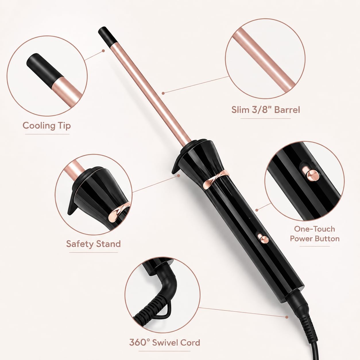 ABUNRO wand held in hand showing compact size and ergonomic control benefit