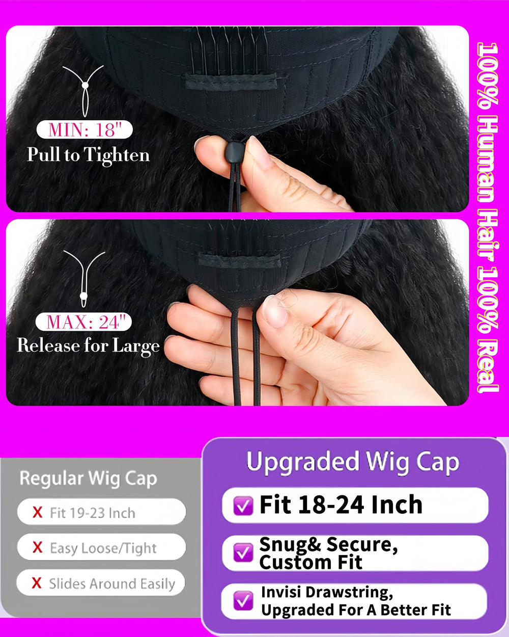 Acbhoa back view of breathable cap lining offering comfortable airflow