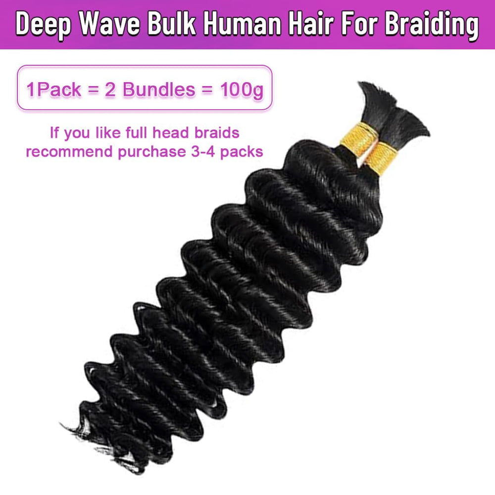 Acbhoa deep wave close-up highlighting curl pattern and soft texture for natural-looking braids