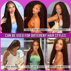 Acbhoa knotless boho braids installed demonstrating natural movement and realism
