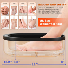 Achzzy open inner chamber displaying 2000ml capacity for comfortable foot treatments