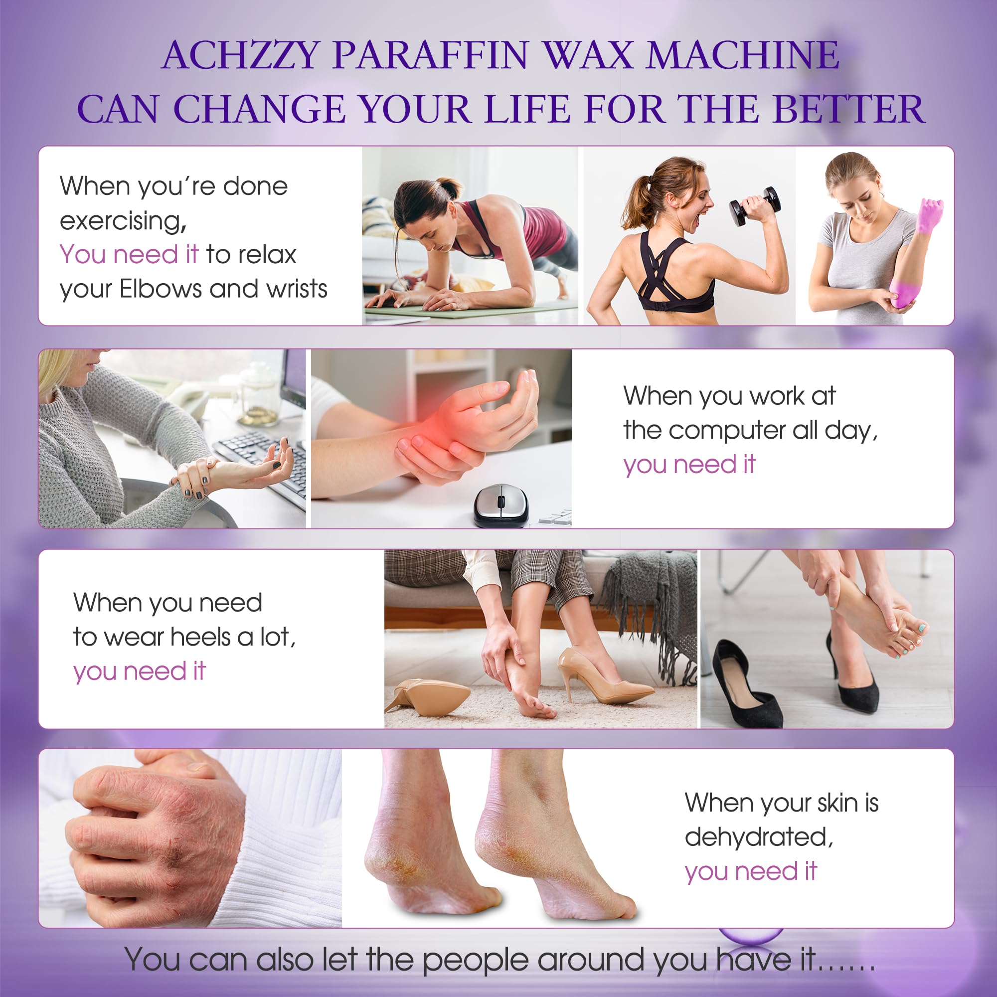 Achzzy paraffin warmer next to water bottle showing 2000ml scale