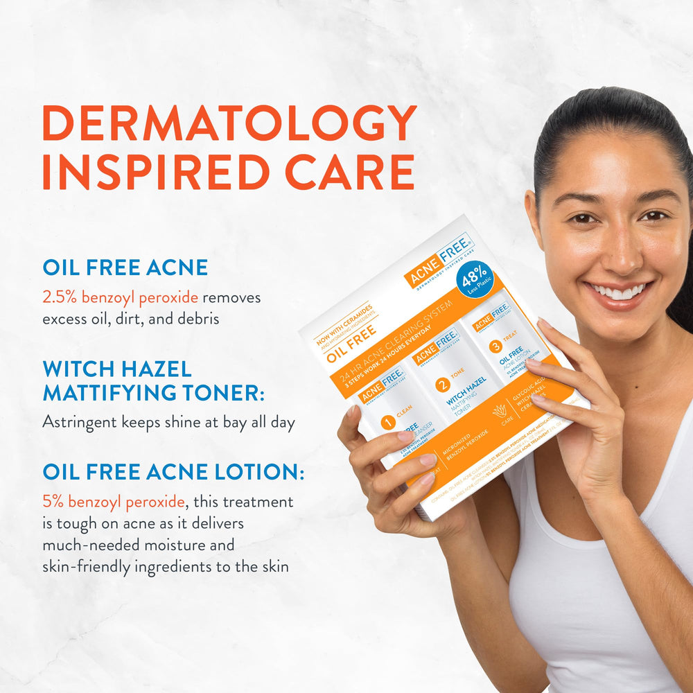 AcneFree witch hazel mattifying toner bottle closeup highlighting pore-refining benefit
