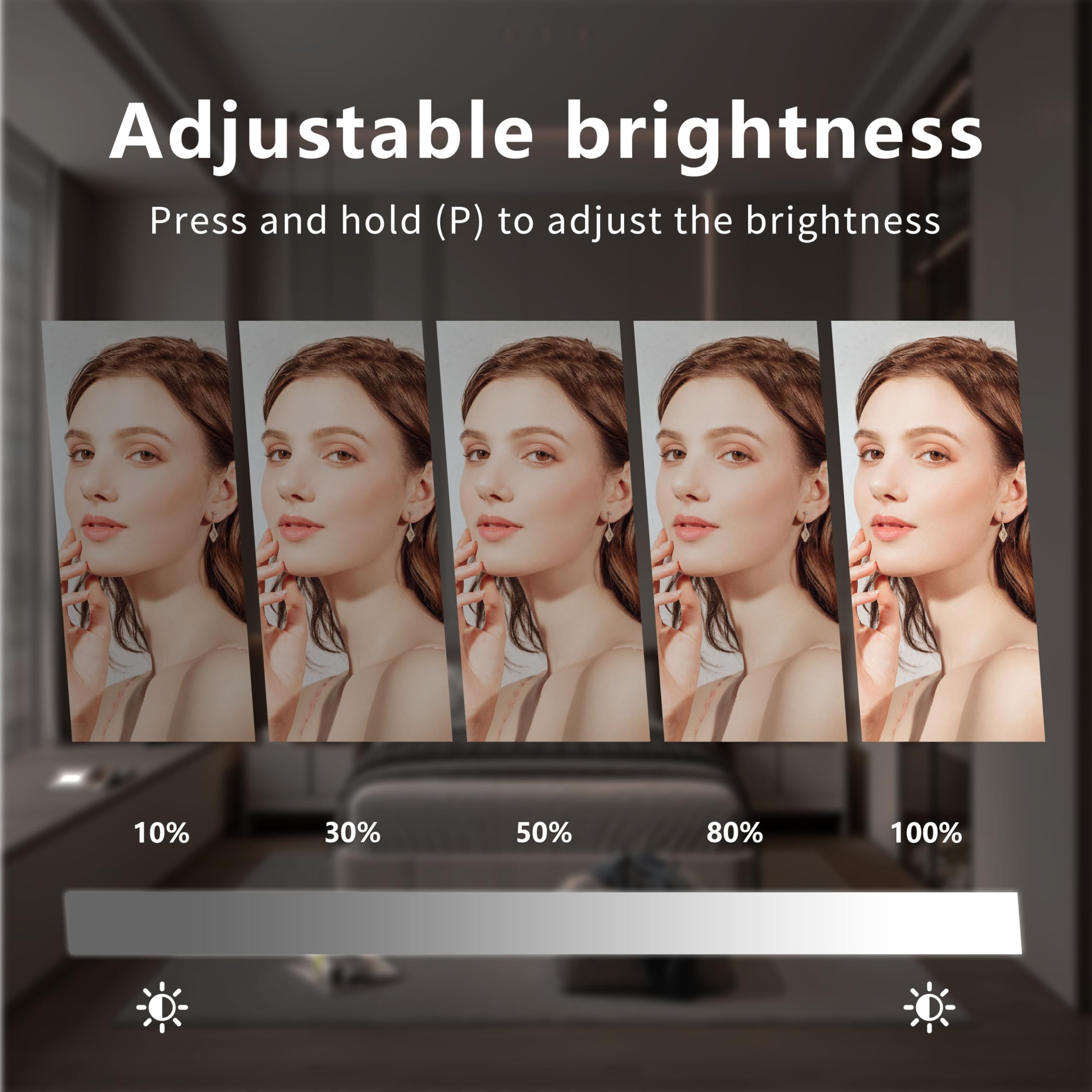 Acoolda detachable 10× magnifier shown off the mirror, enables precise grooming