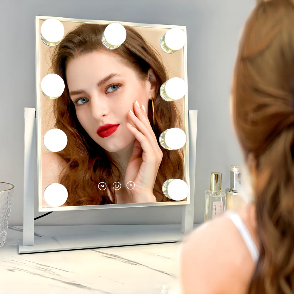 Acoolda mirror in bathroom lifestyle scene, enhances everyday makeup routines