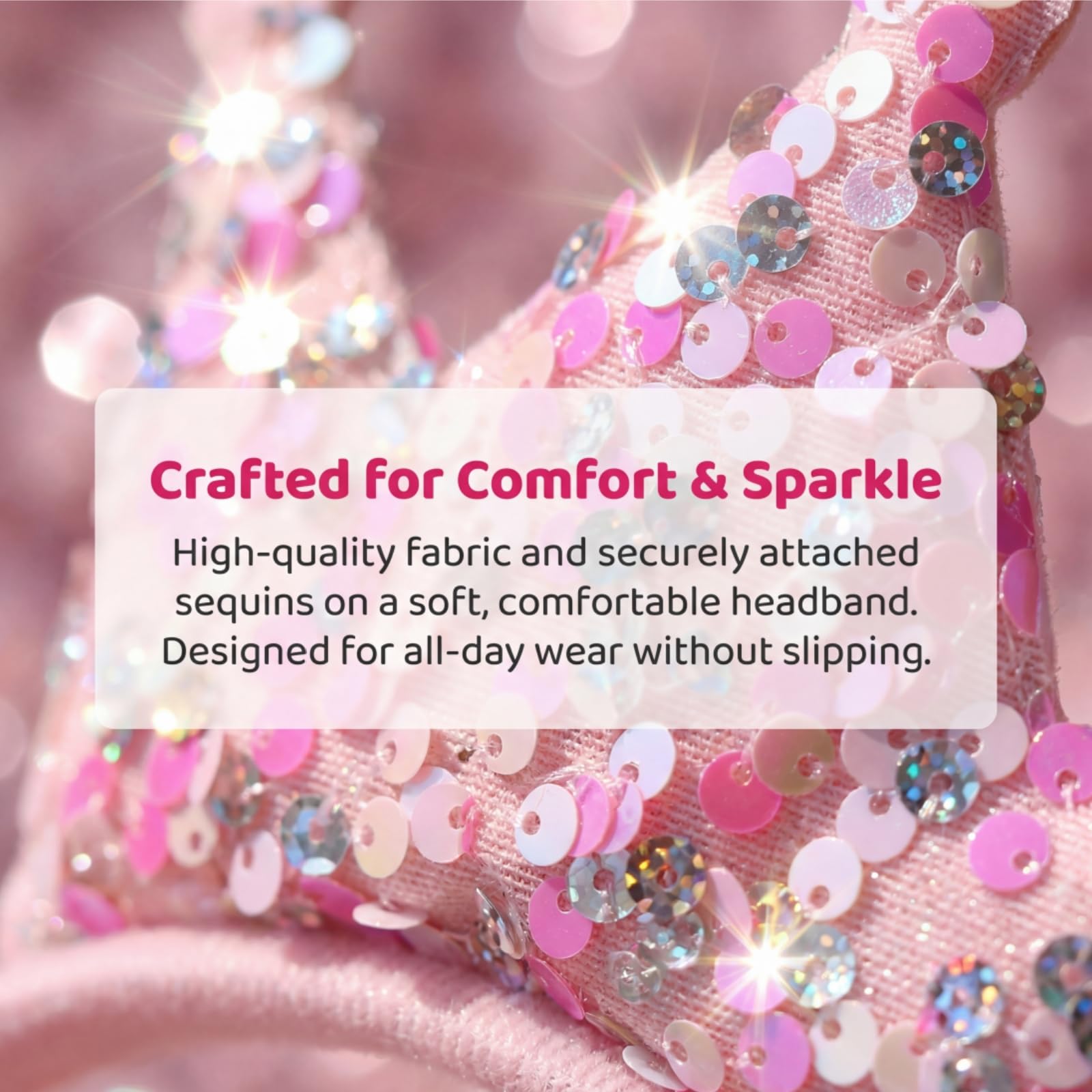 Acshio adult wearing crown illustrating versatile fit for teens or adults