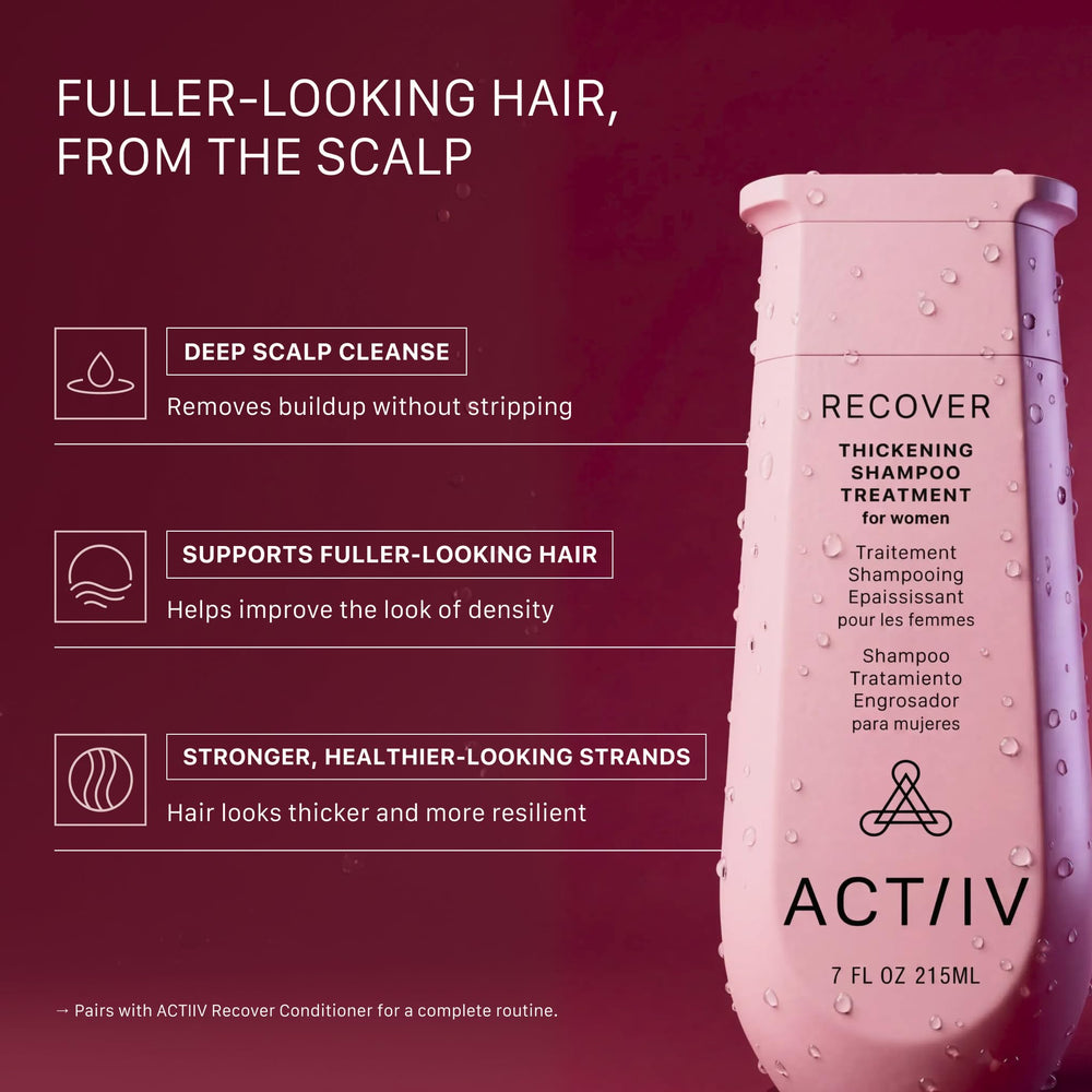 ACTIIV conditioner pump detail showing dispensing ease and controlled application benefit