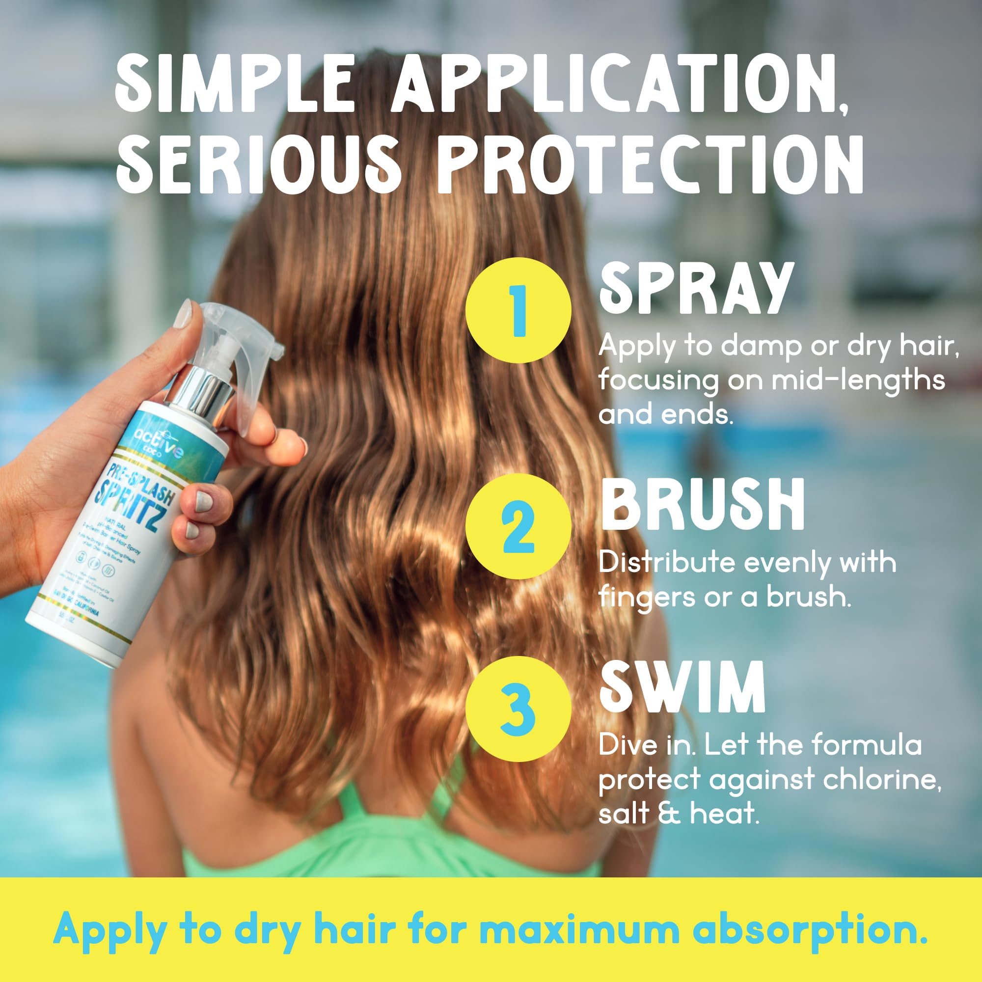 Active COCO family at pool lifestyle image showing safe gentle protection for kids