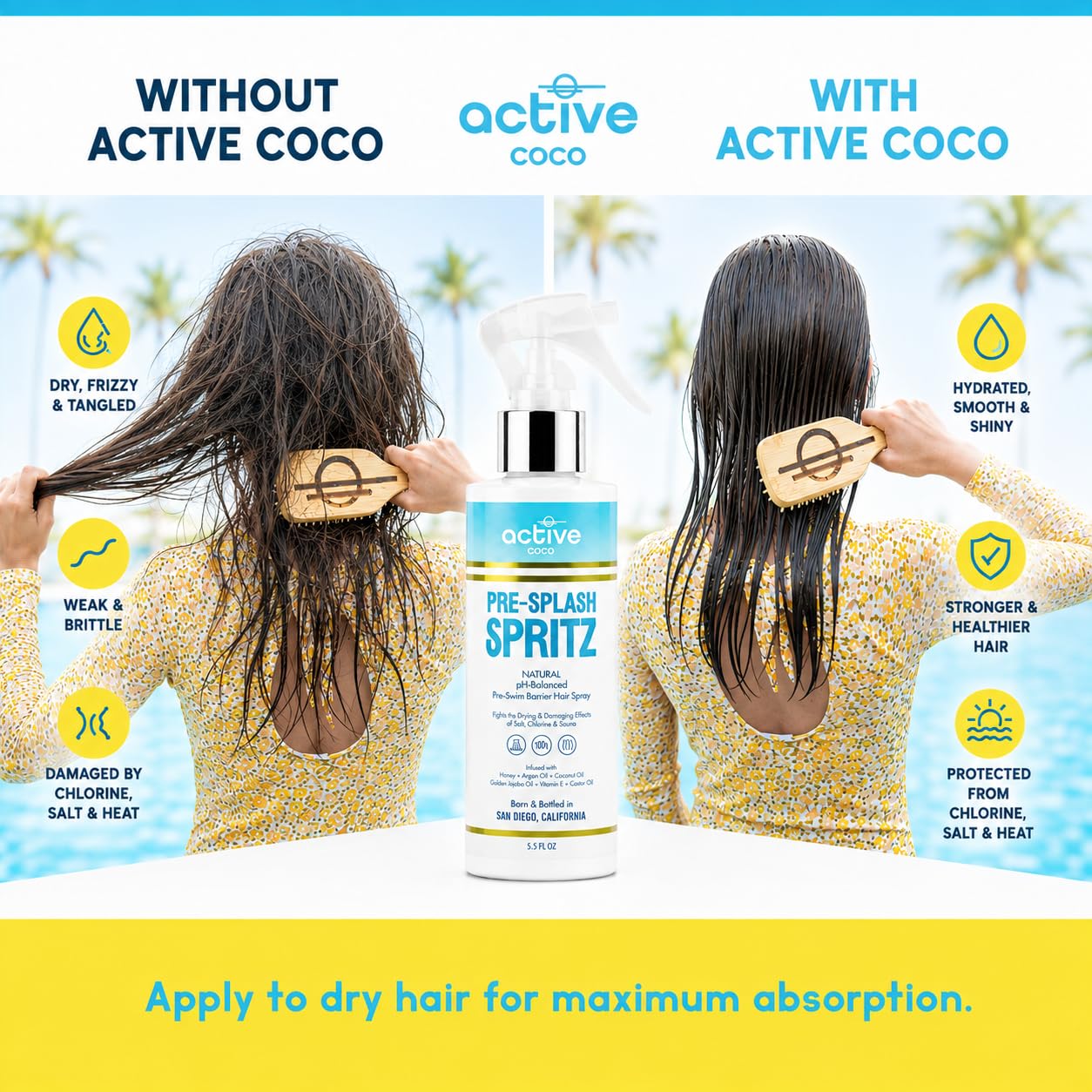 Active COCO spray nozzle detail illustrating simple application and even mist coverage