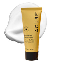 Acure brightening night cream front jar showing packaging and product name for easy identification
