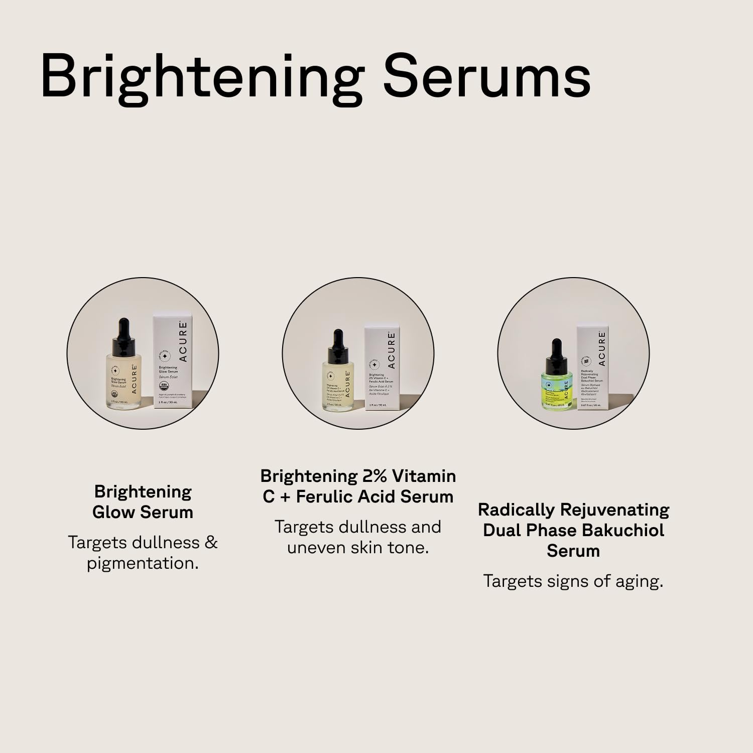 Acure product label close-up with ingredients, emphasizes clean formulation benefit