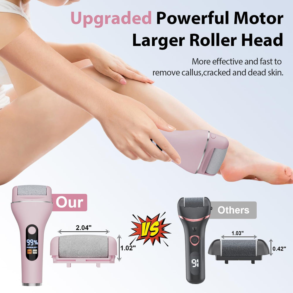 AdamPark callus remover being rinsed under tap to show IPX5 water resistance and easy cleaning