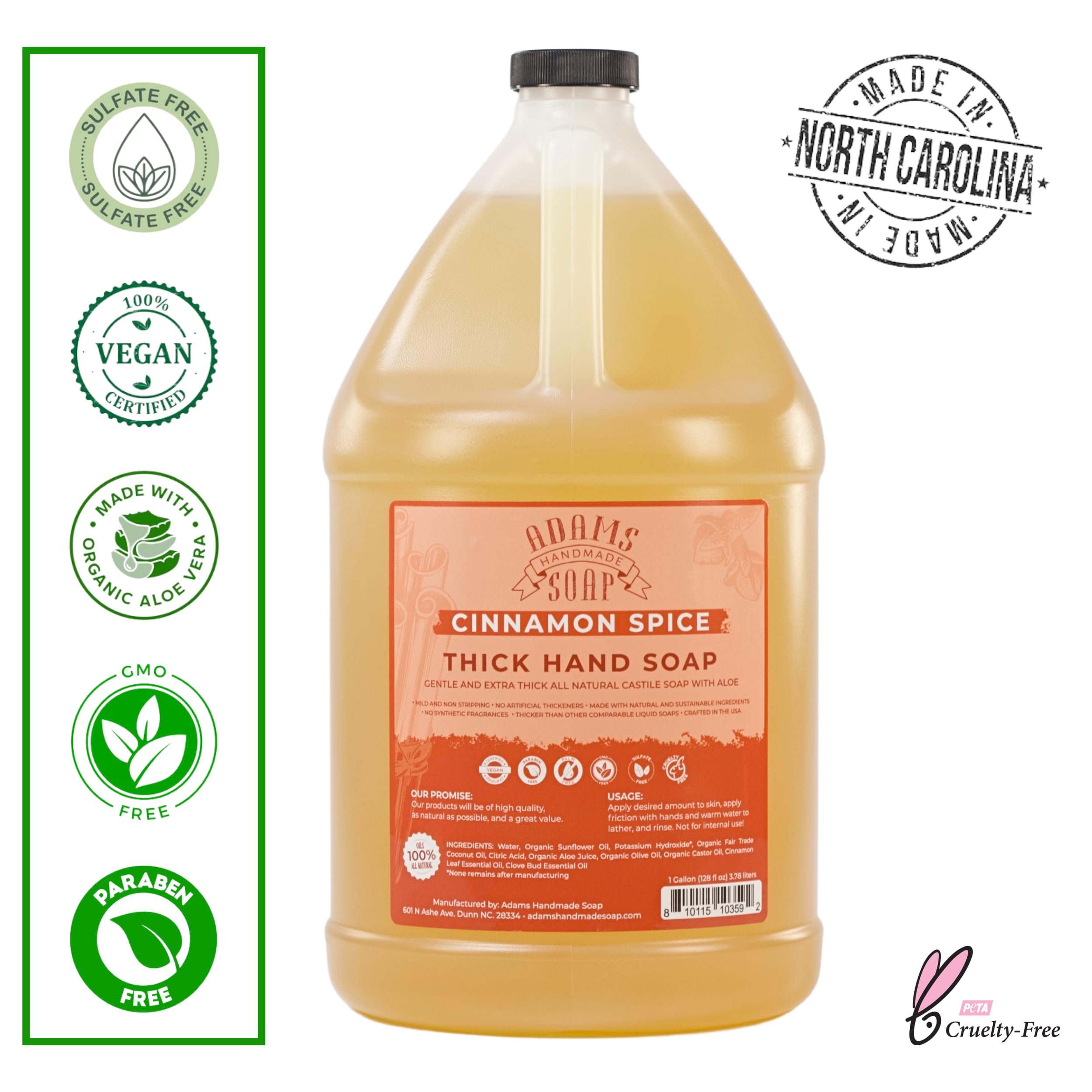 Adams Handmade Soap thick liquid texture close-up illustrating rich lathering benefit