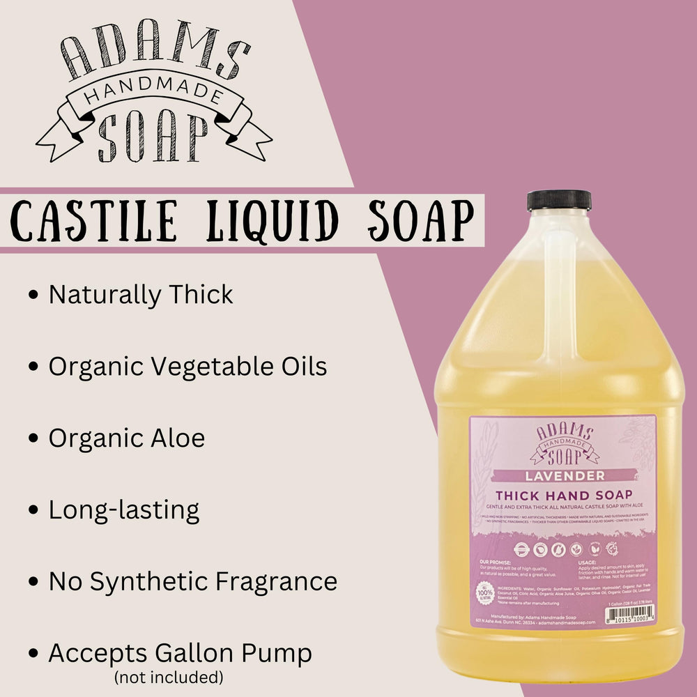 Adams Handmade Soap in bathroom refill station demonstrating easy refill and sustainability