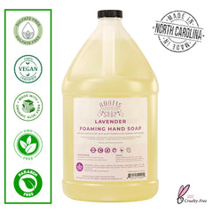 Adams Handmade Soap close-up of lavender foaming texture demonstrating gentle lather