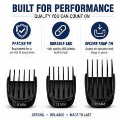 ADBARKOP side profile displaying 9mm 12mm 16mm sizes for length choices