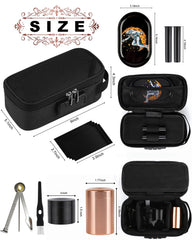 ADCTMOB open interior with included seven-piece kit for organized travel benefit