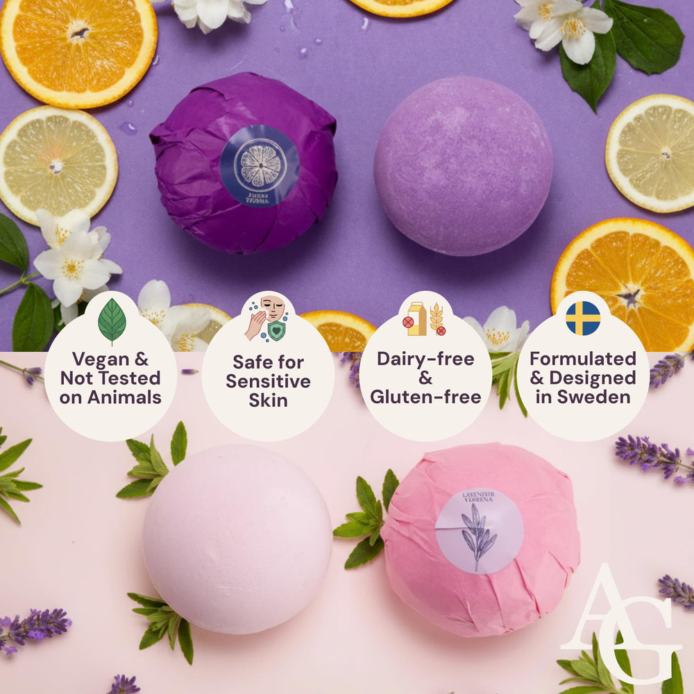 ADELEGOURDAIN bath bomb dissolving in tub releasing color and scent for relaxing soak