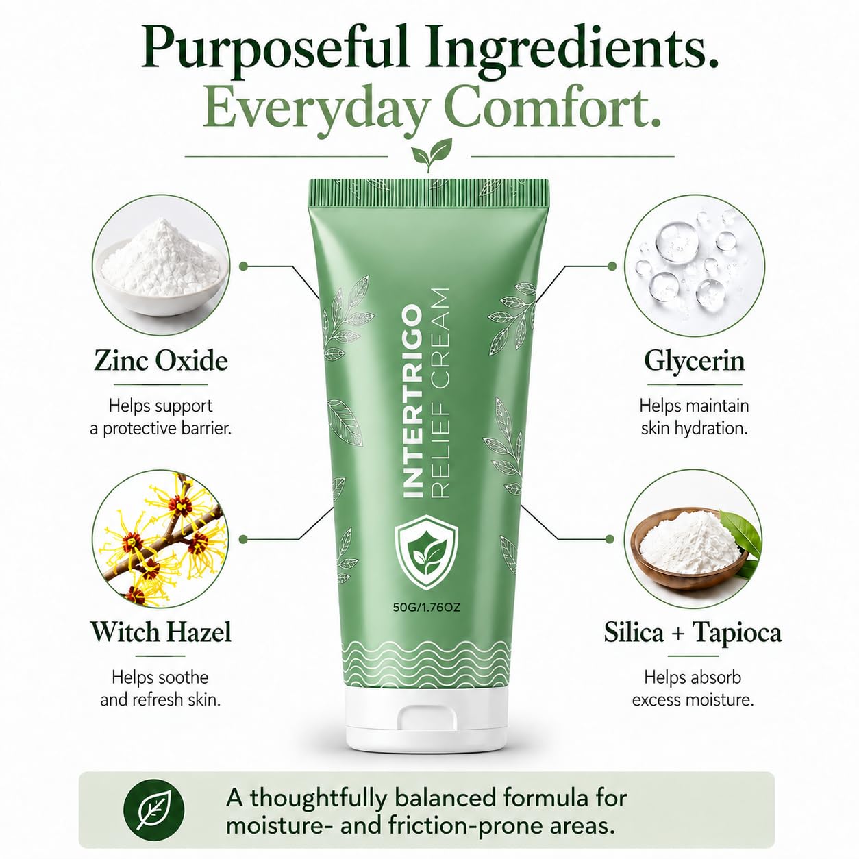 Admirada being applied to inner thigh to prevent chafing