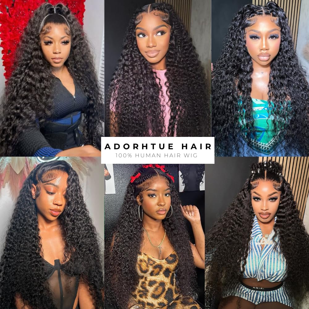 ADORHTUE wig laid beside ruler illustrating true stretched length accuracy