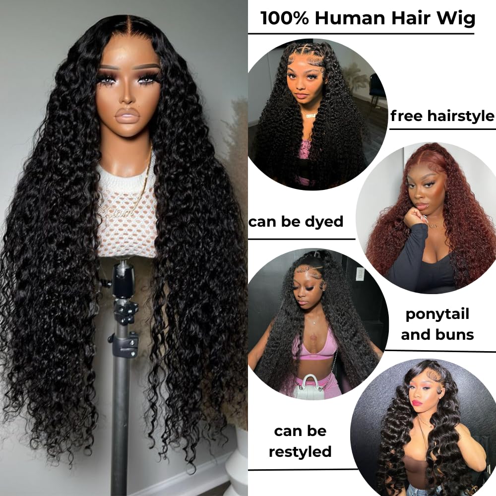 ADORHTUE side profile showcasing deep part and realistic hair movement