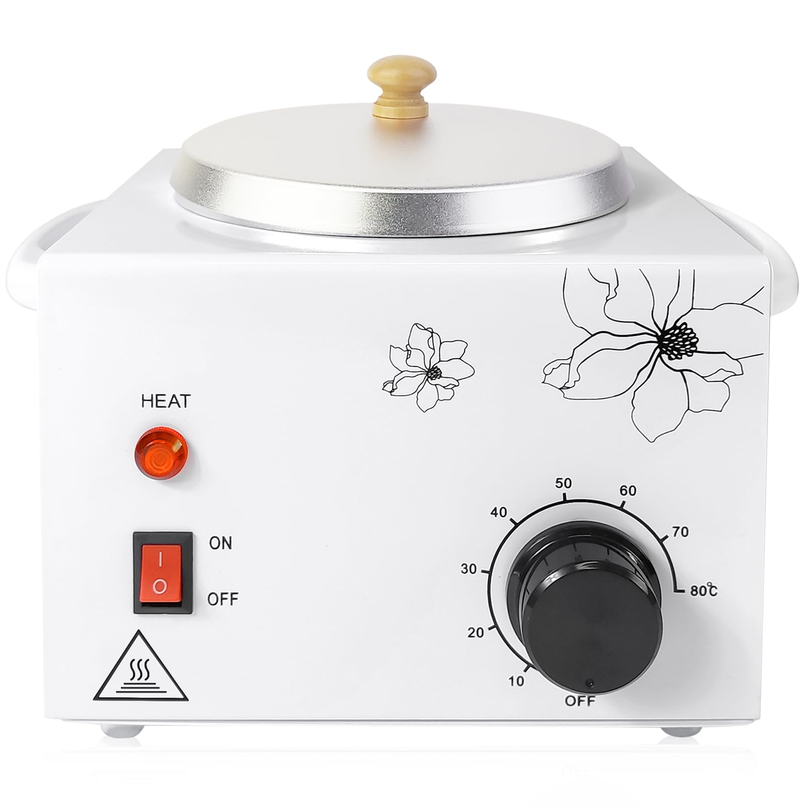 Adoture wax warmer front view showing compact design and robust build