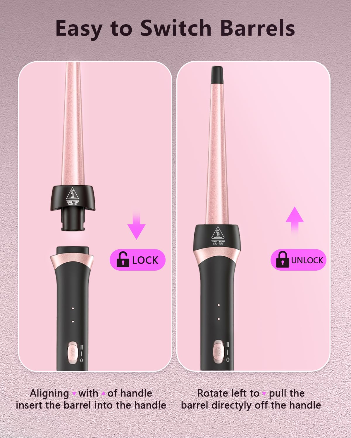 Aduarjo in use on model producing polished curls and showing practical real-world results