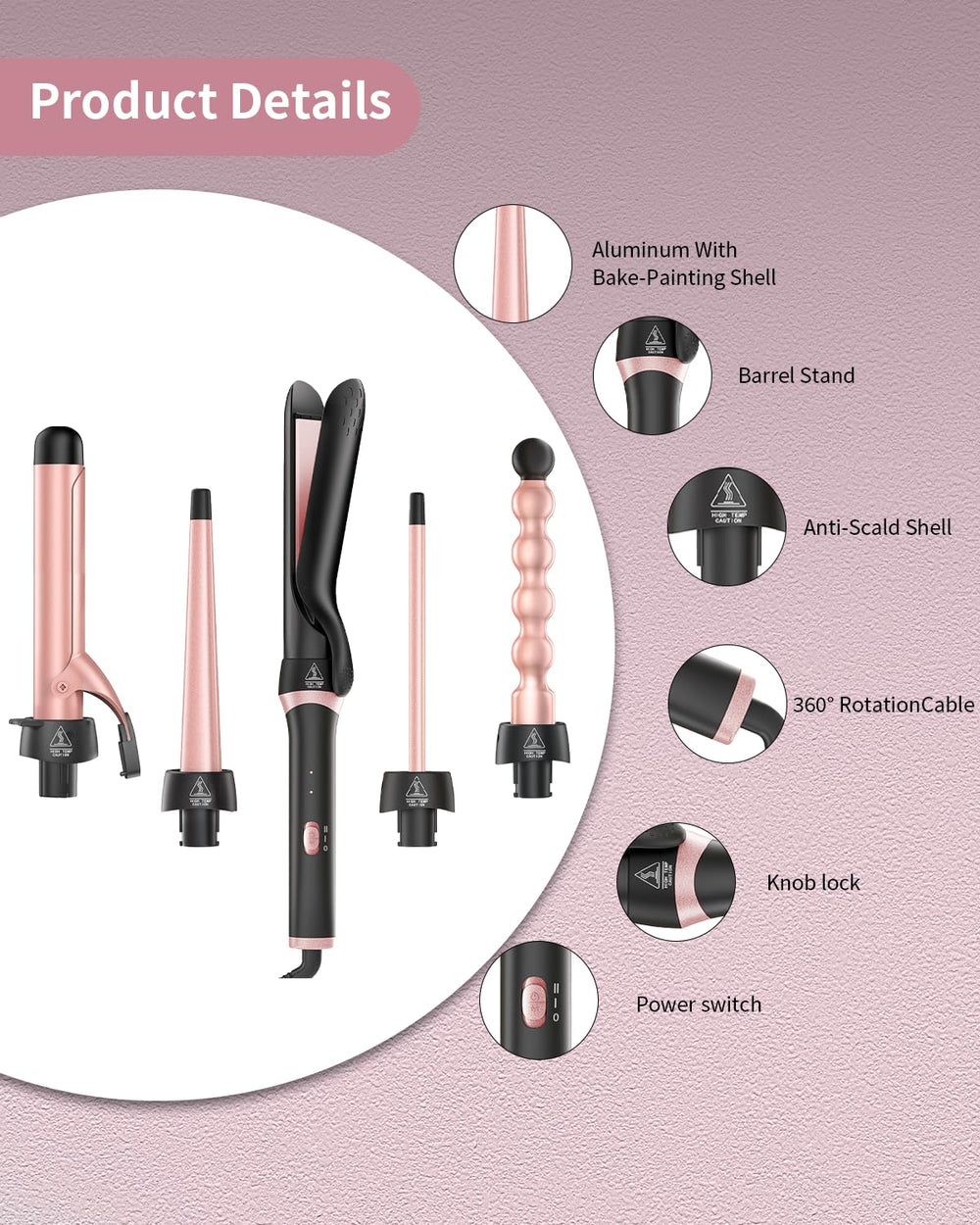 Aduarjo small wand creating tight curls for long-lasting definition and bounce