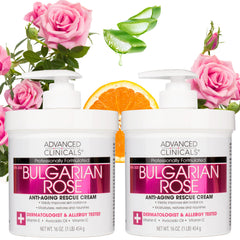 Advanced Clinicals front packaging showing 16 oz bottle and rose scent benefit