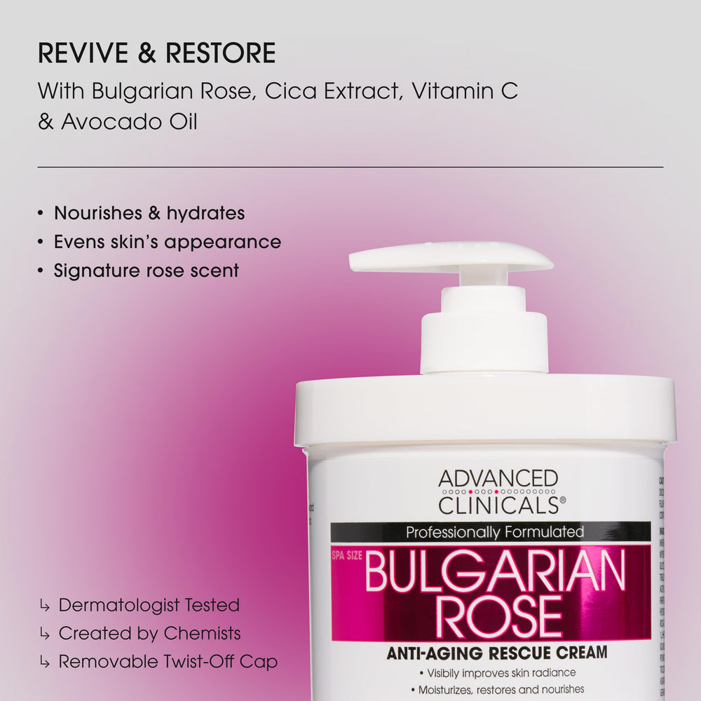 Advanced Clinicals open jar showing creamy texture for deep hydration