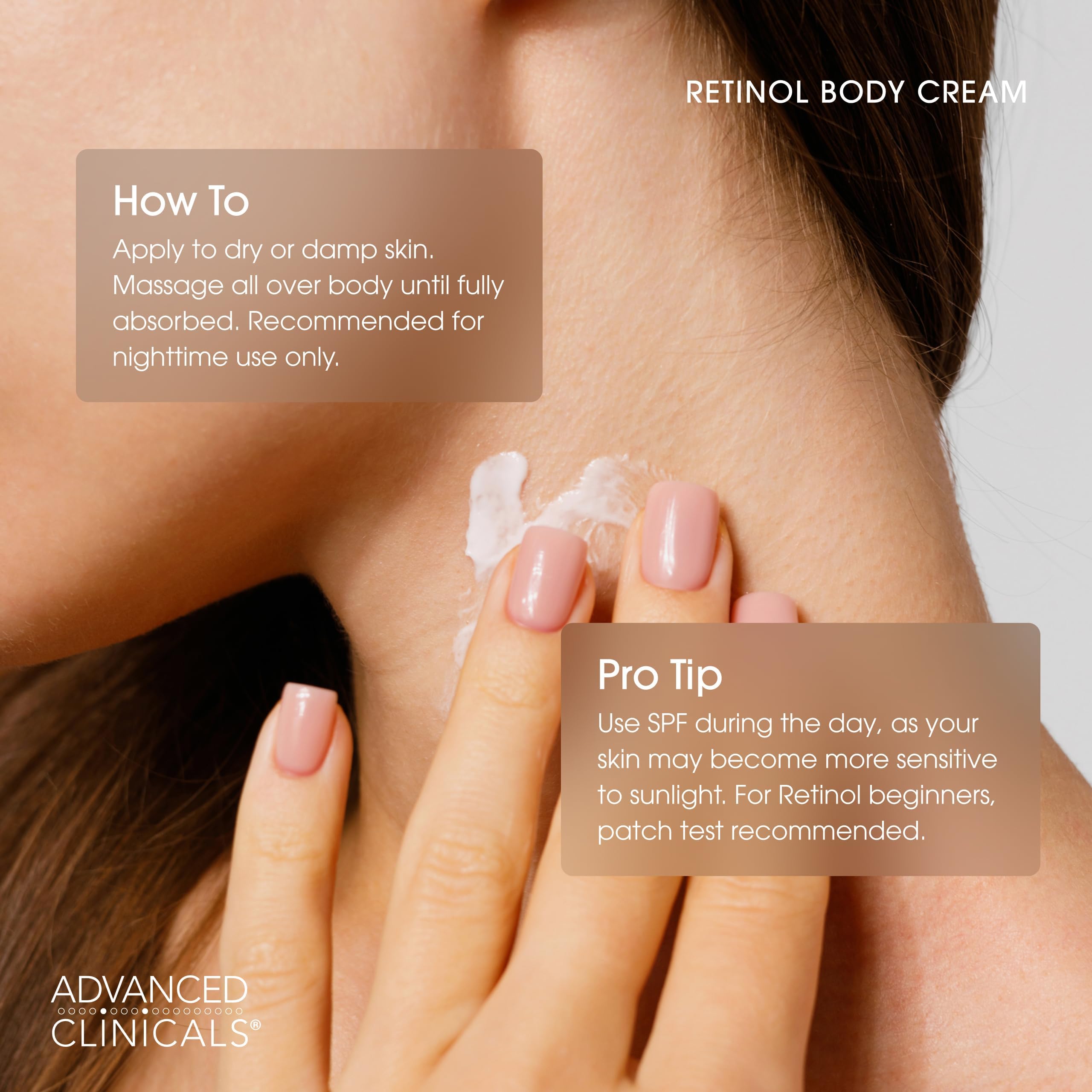 Advanced Clinicals hands moisturized after application showing softer, smoother skin