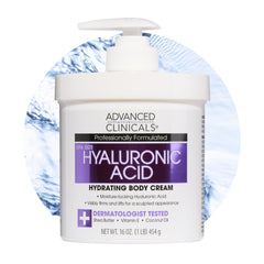 Advanced Clinicals jar front view showing product and packaging benefits