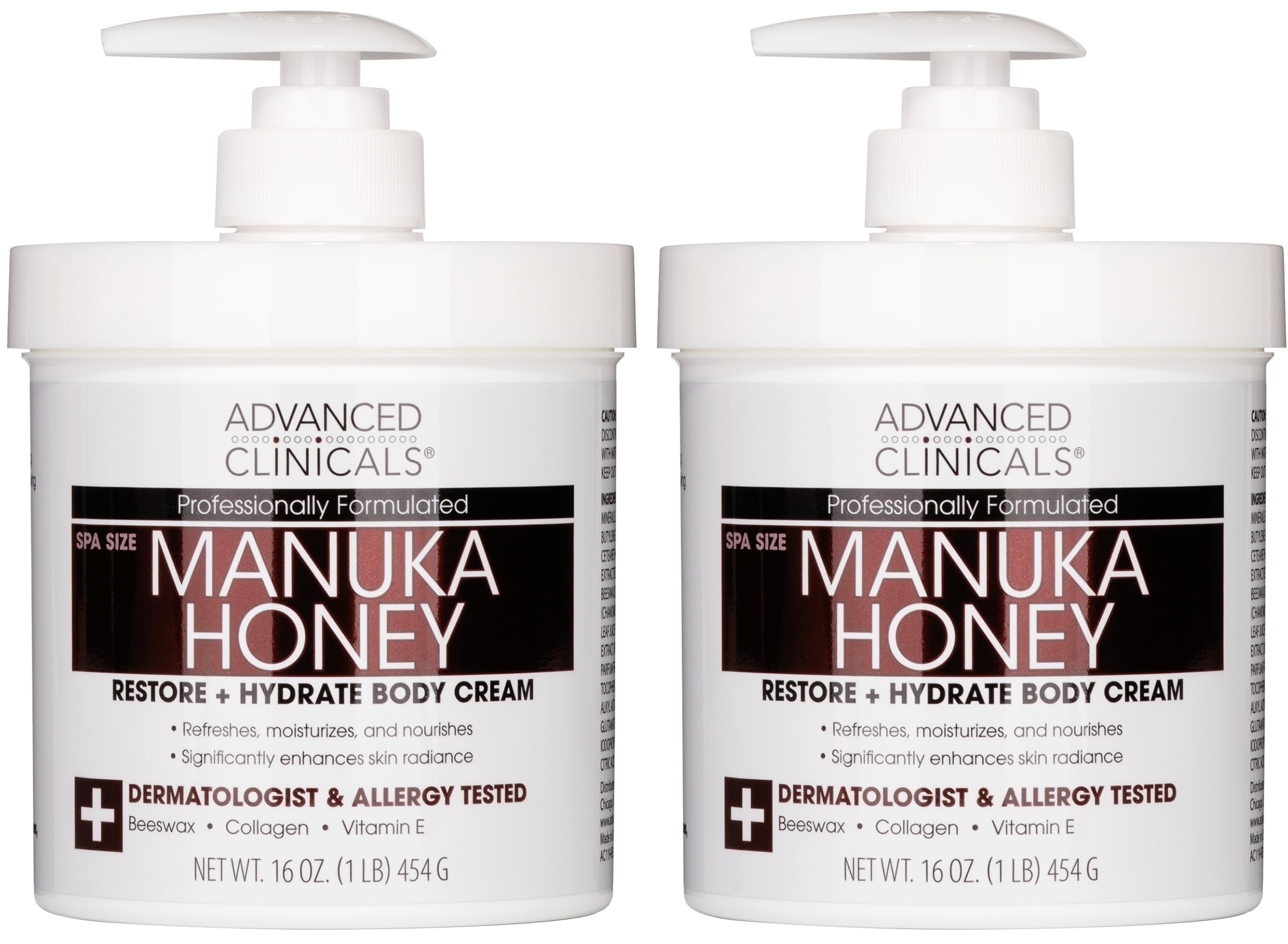 Advanced Clinicals jar front view showing product and soothing hydration