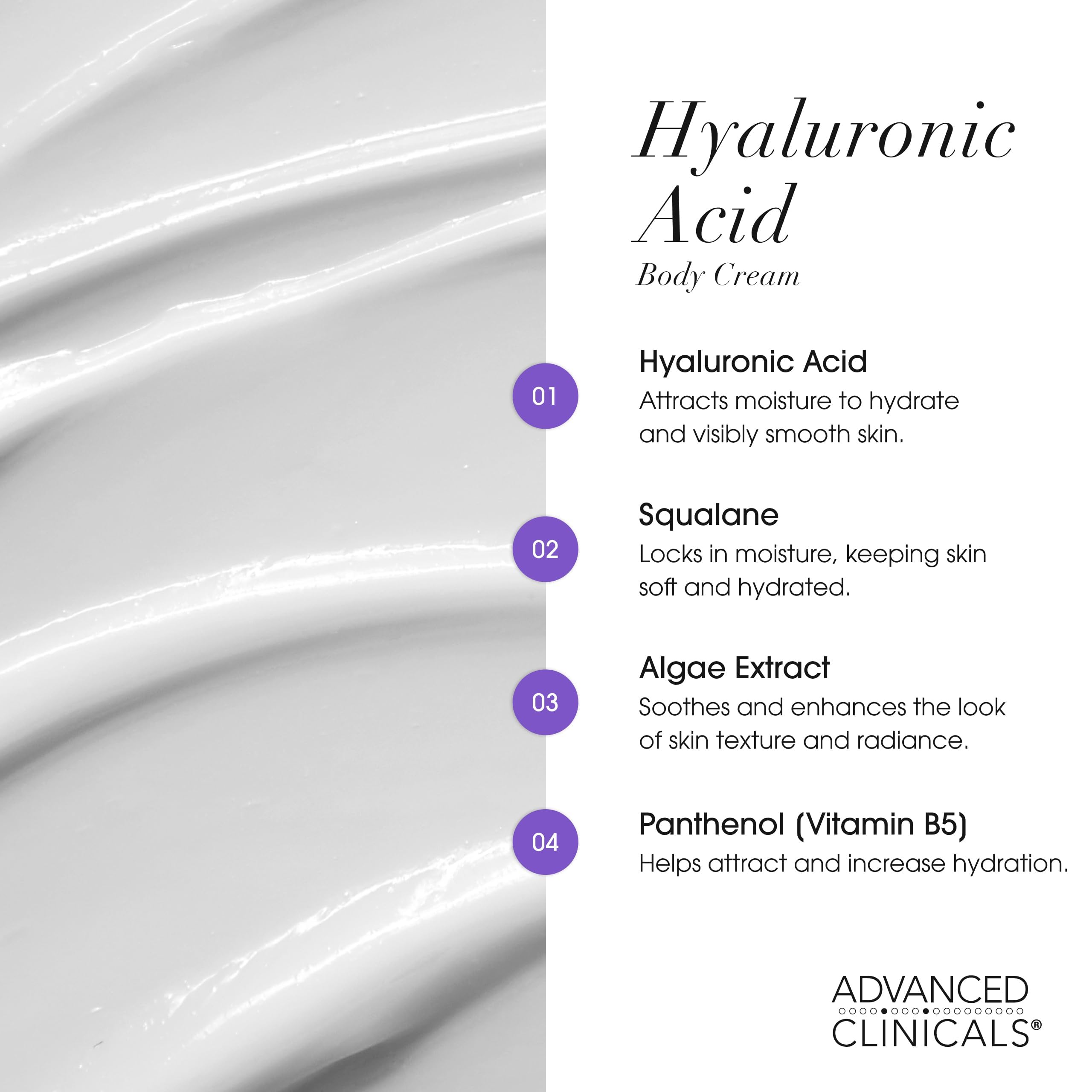 Advanced Clinicals applied to neck and shoulder area to improve skin feel