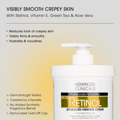 Advanced Clinicals cream texture close-up showing smooth consistency for hydration