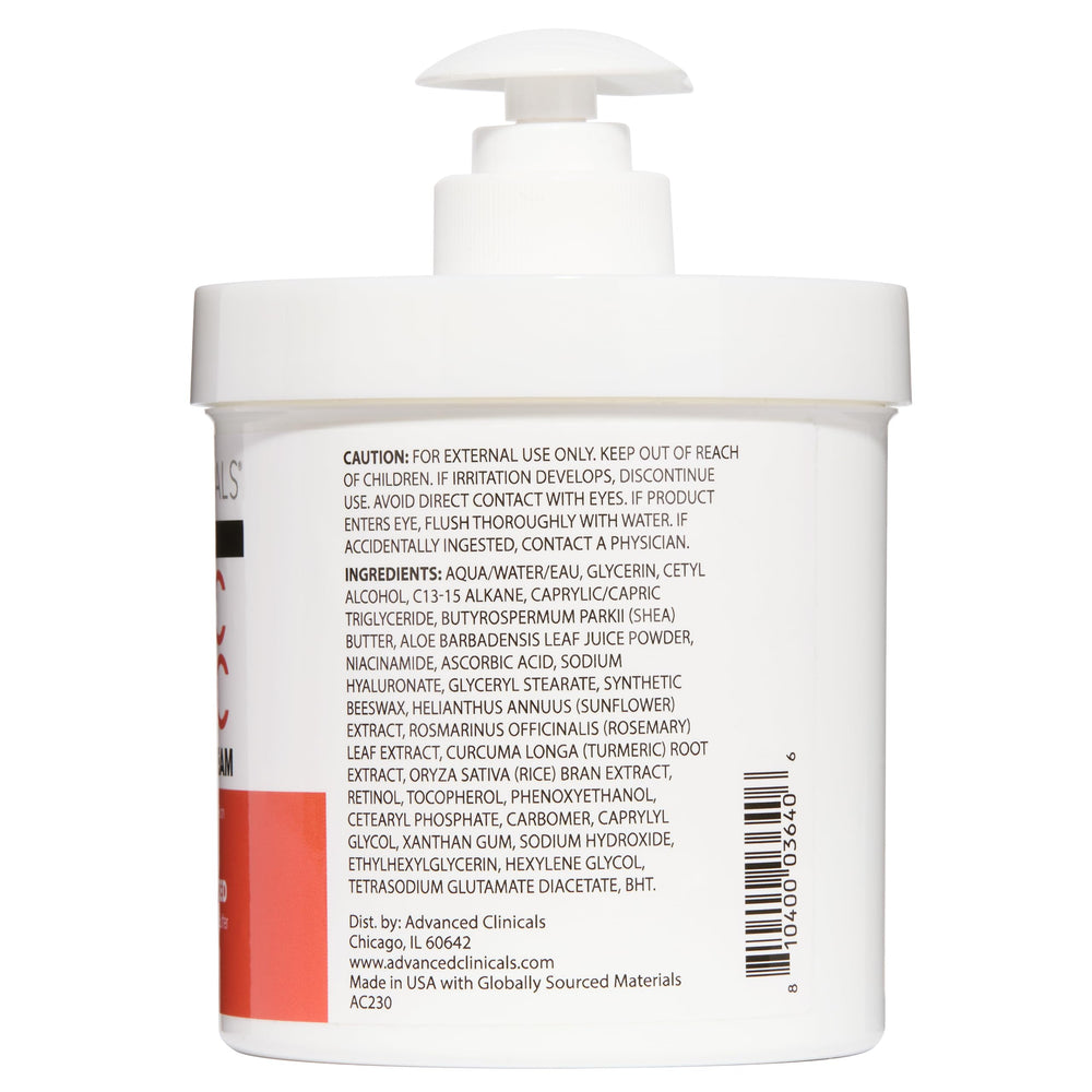 Advanced Clinicals applying cream to hand demonstrating fast absorption benefit