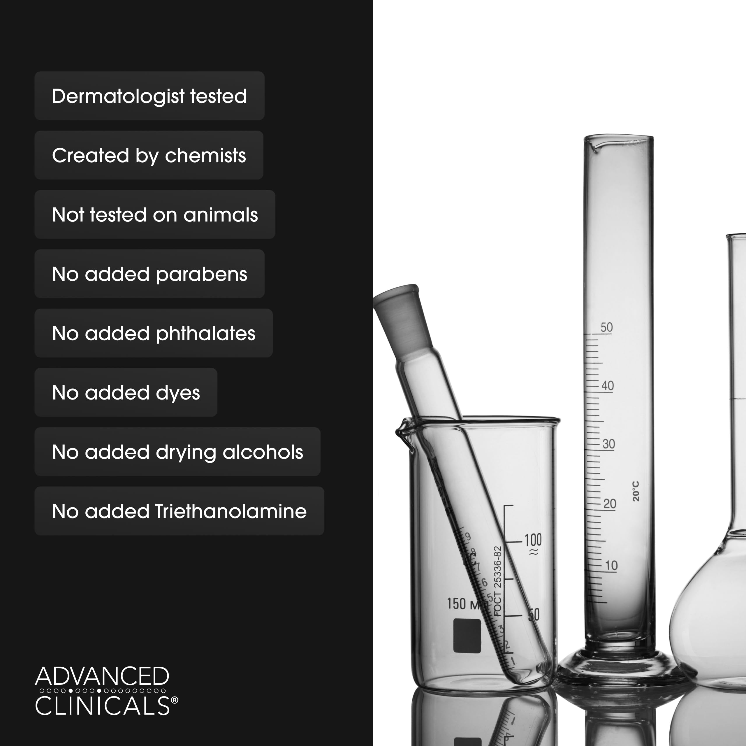 Advanced Clinicals lifestyle image on bathroom counter promoting daily use