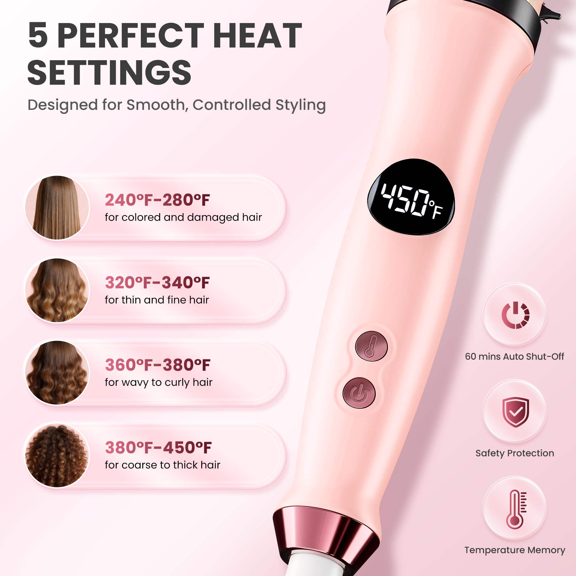 AEPR brush in hand styling hair to show easy use and faster blowout benefits