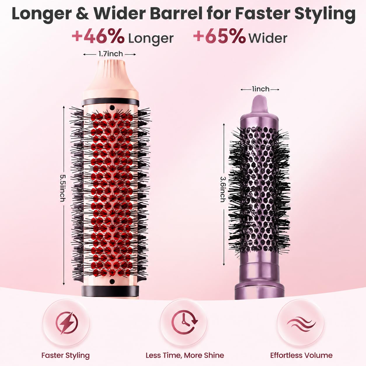 AEPR close-up of ceramic barrel highlighting even heat distribution benefit