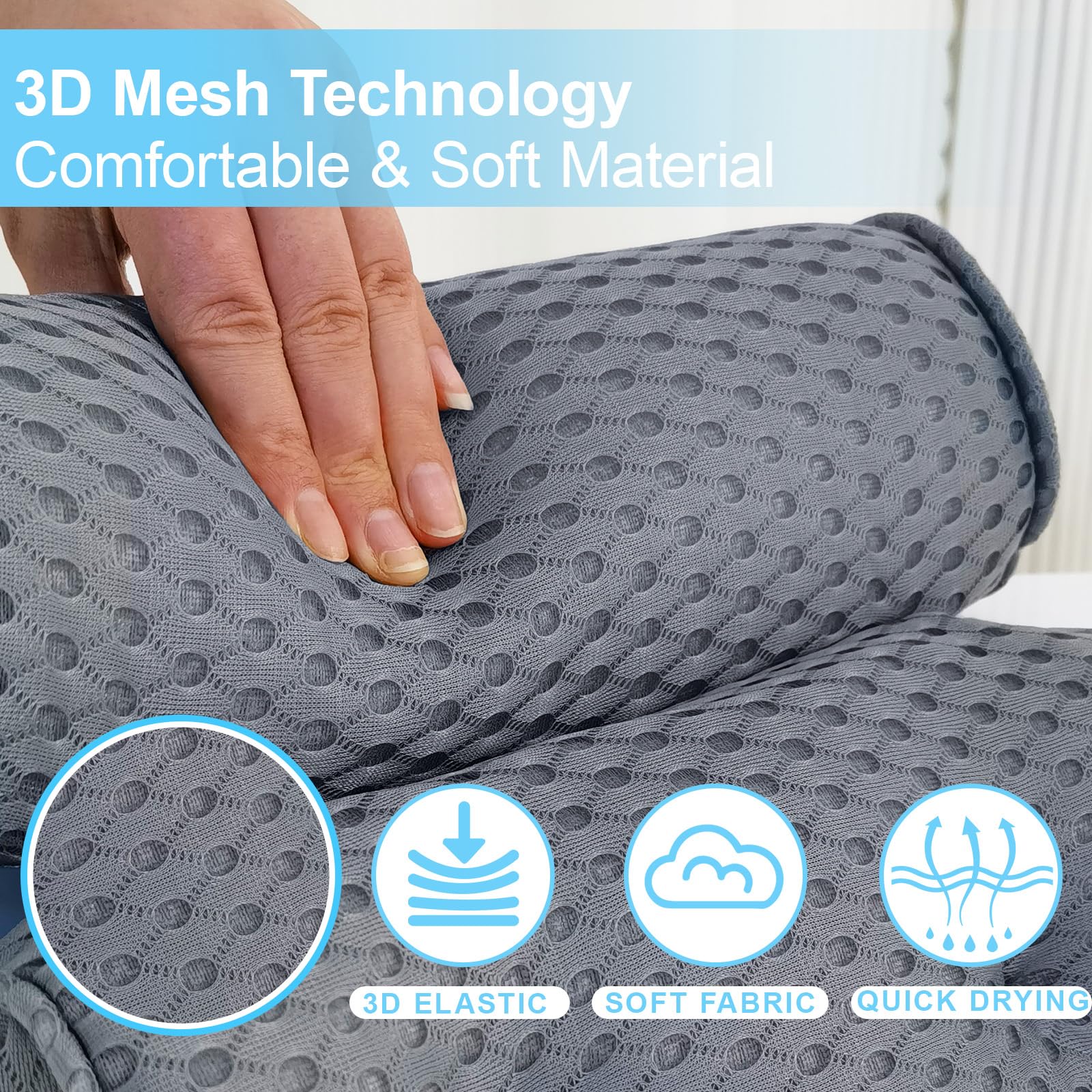 AEROiVi bath pillow in use in tub demonstrating neck comfort while soaking